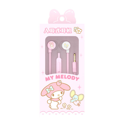Kuromi Pacha Cute In-Ear Wired Headphones for Students