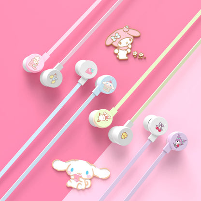 Kuromi Pacha Cute In-Ear Wired Headphones for Students