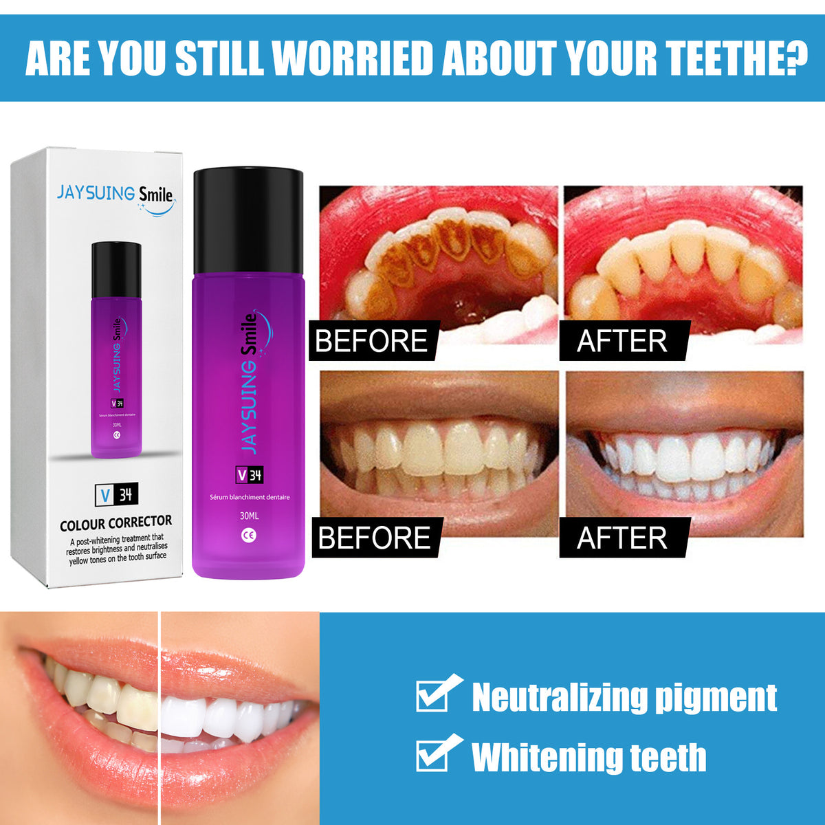 Jaysuing Teeth Whitening Essence for Dental Care
