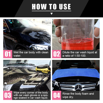 High Foam Car Wash Liquid with Wax for Shine