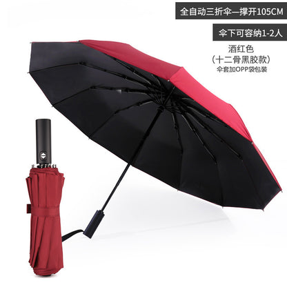Automatic Folding Umbrella with Custom Logo for Gifts