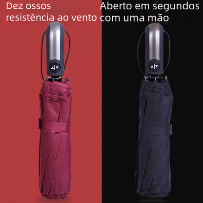 Automatic Folding Umbrella with Custom Logo for Gifts