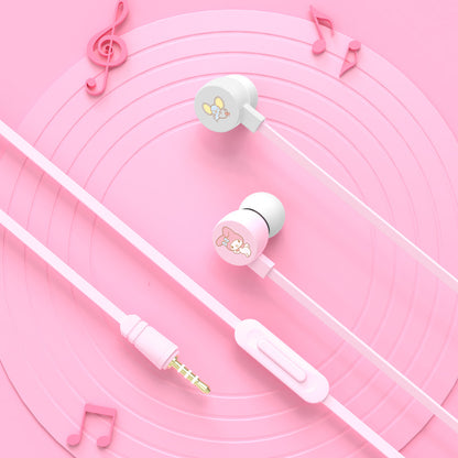 Kuromi Pacha Cute In-Ear Wired Headphones for Students