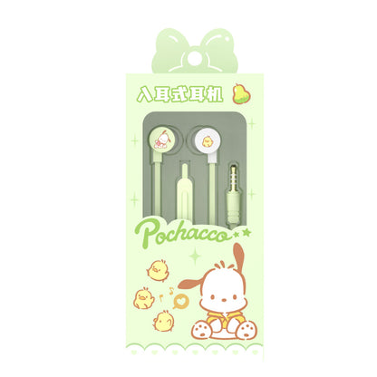 Kuromi Pacha Cute In-Ear Wired Headphones for Students