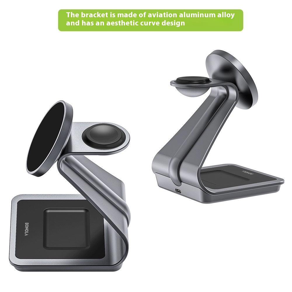 3-in-1 MagSafe Metal Magnetic Wireless Charger
