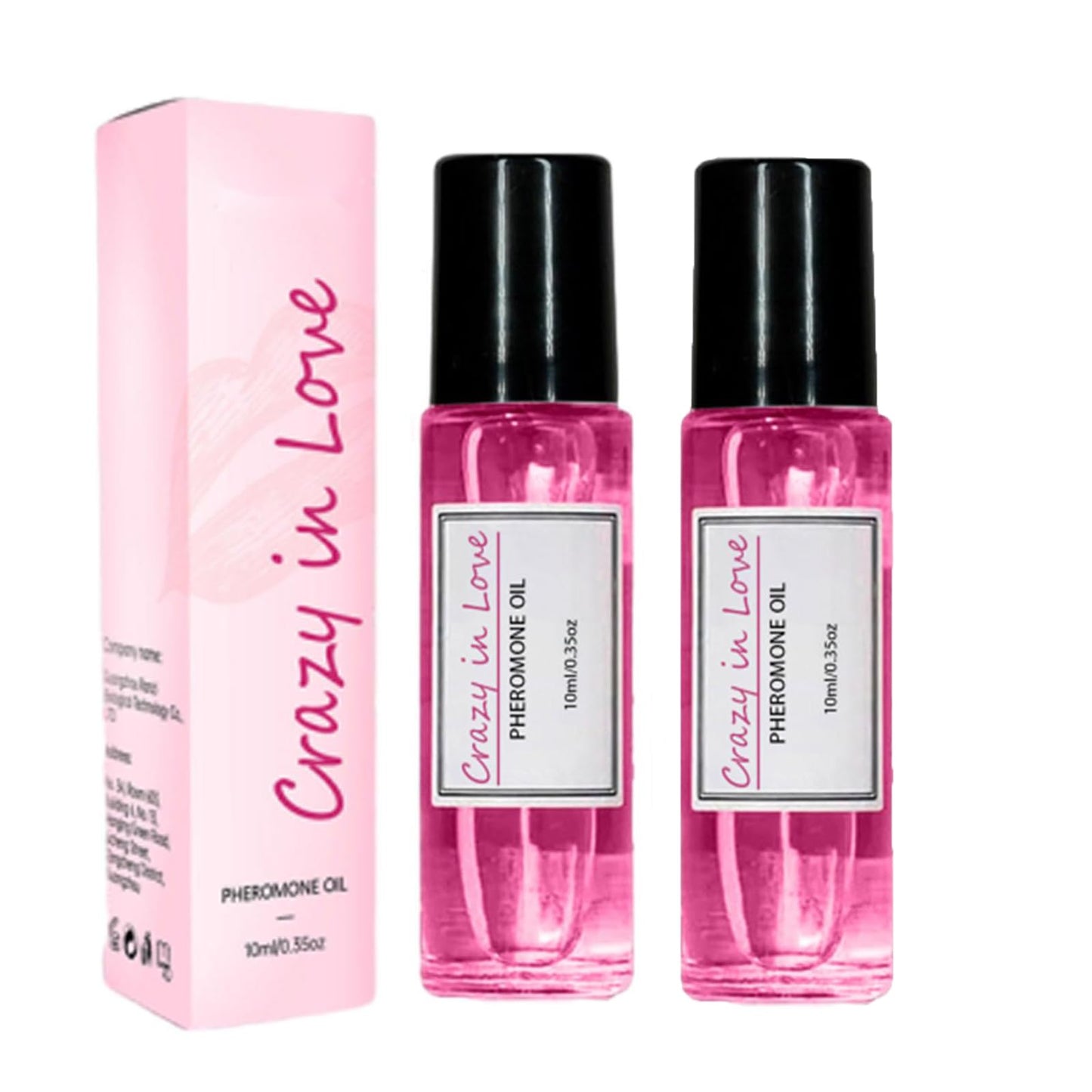 Raipult Crazy in Love Roll On Oil 2PCS Pheromone Perfume For WomenCrazy in Love Pheromone OilLong-Lasting Portable Roll On Perfume