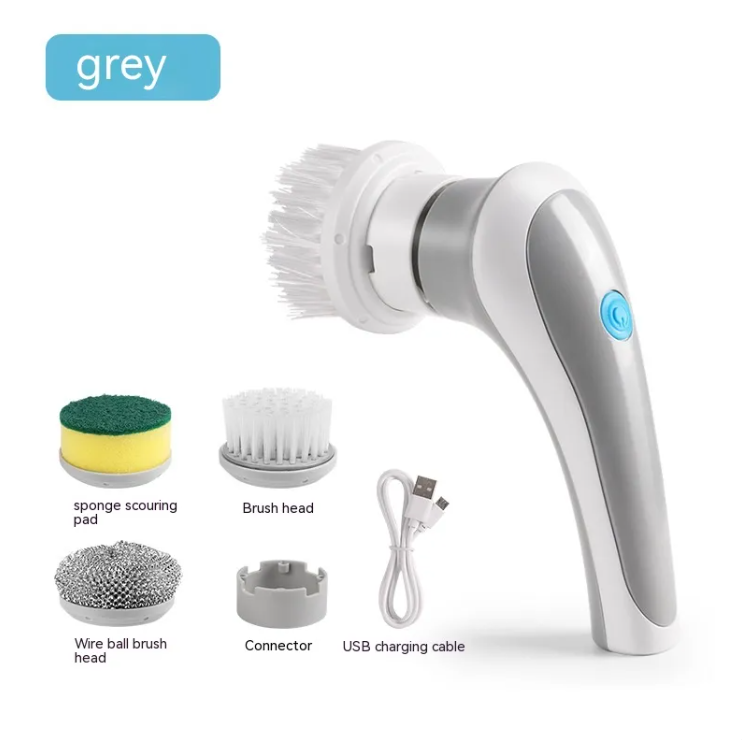 Electric Cleaning Brush 4 In 1 Spinning Scrubber Handheld Electric Cordless Cleaning Brush Portable